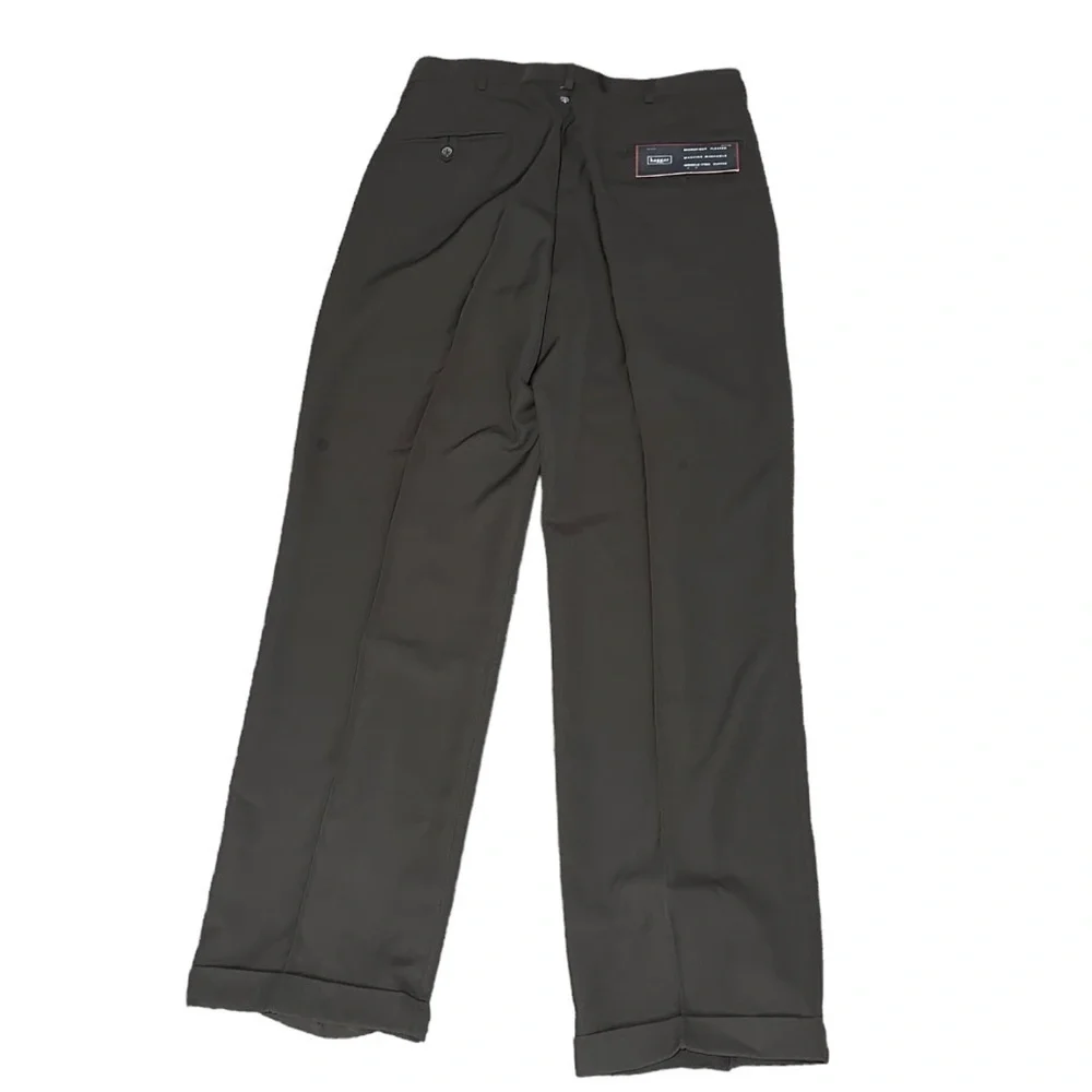 Haggar Microfiber Pleated Men's Brown Dress Pants Size 32x32 NWT
